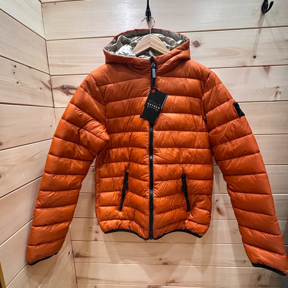 Men's Orange Quilted Jacket
